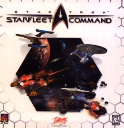 La copertina della scatola di Starfleet Command.