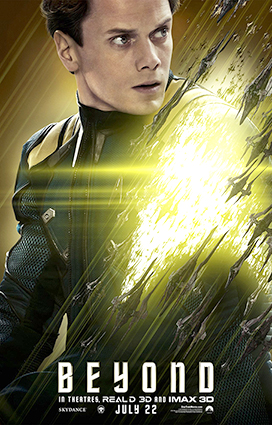 Il poster ufficiale del personaggio di Pavel Chekov.