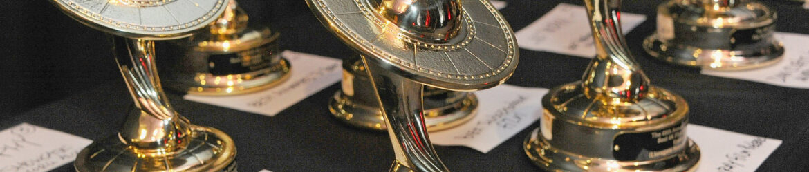 BURBANK, CA - OCTOBER 26:  Saturn Awards on display at The 46th Annual Saturn Awards held at Los Angeles Marriott Burbank Airport on October 26, 2021 in Burbank, California.  (Photo by Albert L. Ortega/Getty Images for ABA)